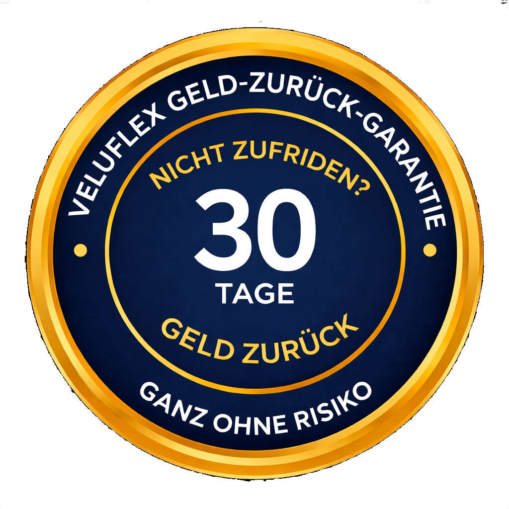 Veluflex 30 Tage Geld-zurück-Garantie Siegel